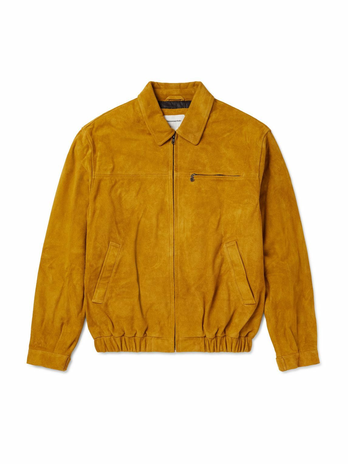 thisisneverthat - Panelled Suede Harrington Jacket - Orange 
