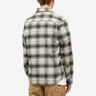 Dickies Men's Evansville Flannel Overshirt in Whitecap Grey