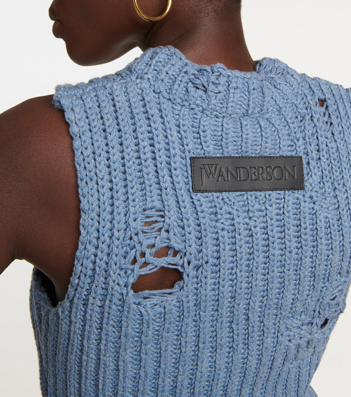 JW Anderson - Distressed ribbed-knit sweater vest JW Anderson 