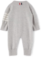 Thom Browne Baby Grey Merino Wool & Cashmere 4-Bar Bodysuit