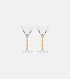 La DoubleJ Bamboo set of 2 martini glasses