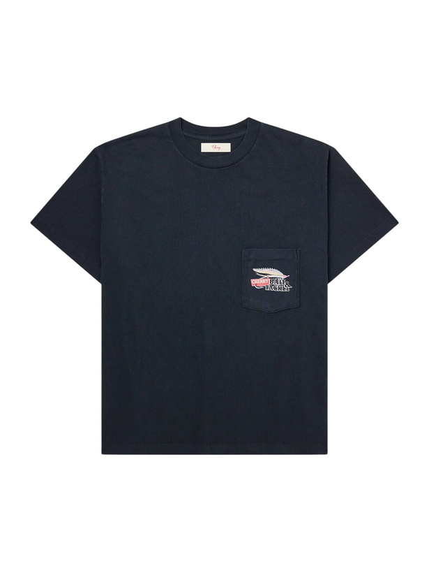 Photo: Cherry Los Angeles - Logo-Printed Cotton-Jersey T-Shirt - Blue