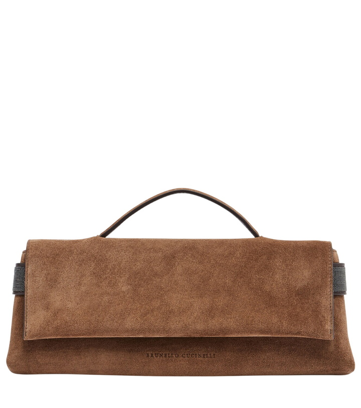 Photo: Brunello Cucinelli Essence Small suede top-handle bag
