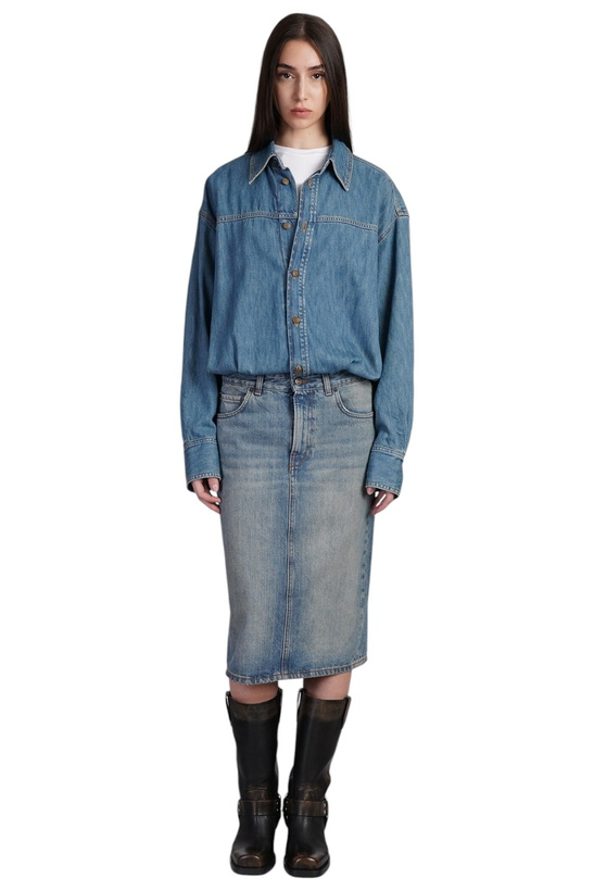 Photo: Haikure Joelle Dress Woman In Blue Cotton