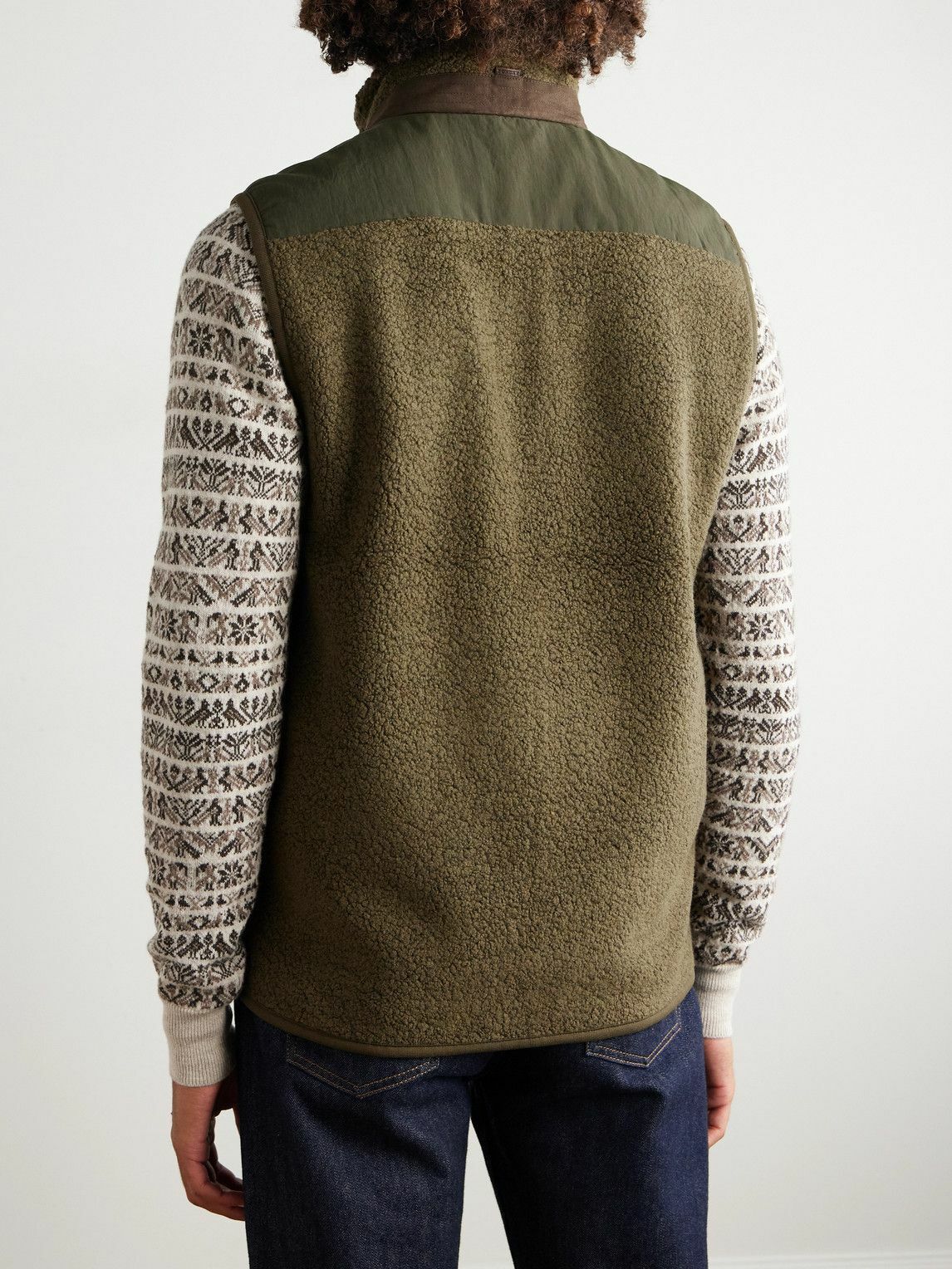 Purdey - Shell-Trimmed Bouclé Gilet - Green