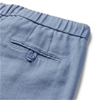 Frescobol Carioca - Sandro Linen and Cotton-Blend Drawstring Trousers - Blue