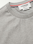 Thom Browne - Printed Cotton-Jersey T-Shirt - Gray