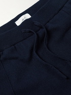 Mr P. - Tapered Pintucked Wool and Cashmere-Blend Sweatpants - Blue