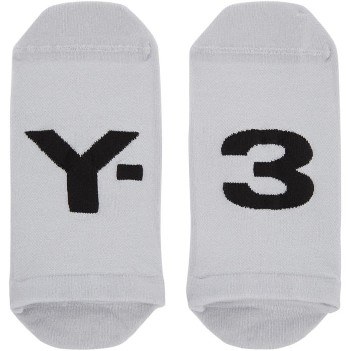 Photo: Y-3 Grey Logo Invisible Socks 