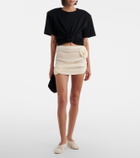 Magda Butrym Floral-appliqué crêpe miniskirt