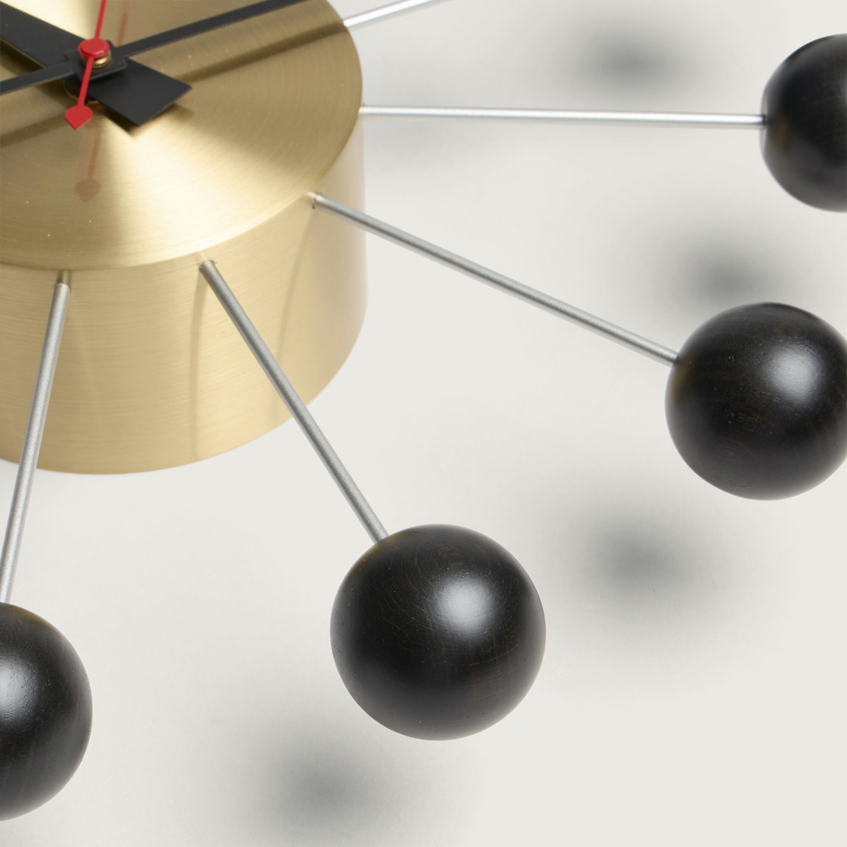Vitra George Nelson Ball Wall Clock in Black/Brass