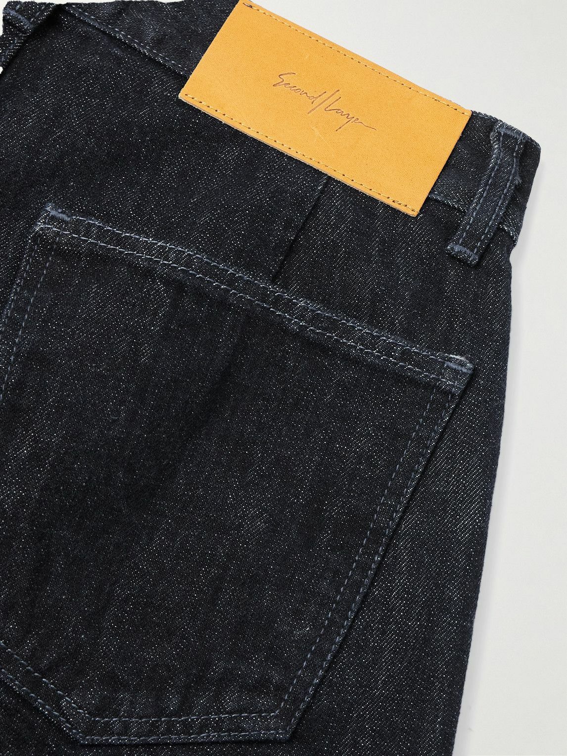 SECOND / LAYER - Valluco 2 Straight-Leg Raw Jeans - Blue Second/Layer