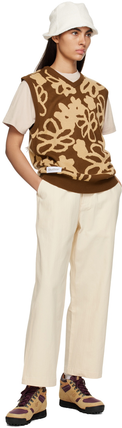 Butter Goods Off-White Wide-Leg Trousers