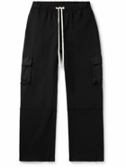Les Tien - Straight-Leg Twill-Trimmed Cotton-Jersey Cargo Sweatpants - Black