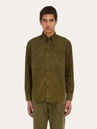 Ferragamo Mens Button down work shirt in Green