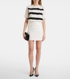 Nina Ricci Denim and tweed miniskirt