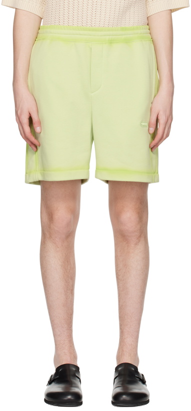 Photo: Solid Homme Green Four-Pocket Shorts