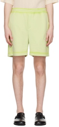 Solid Homme Green Four-Pocket Shorts