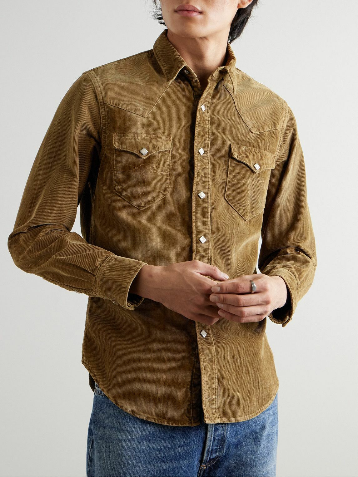 RRL - Buffalo West Cotton-Corduroy Shirt - Brown RRL