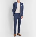 Canali - Kei Slim-Fit Linen and Wool-Blend Suit Trousers - Blue