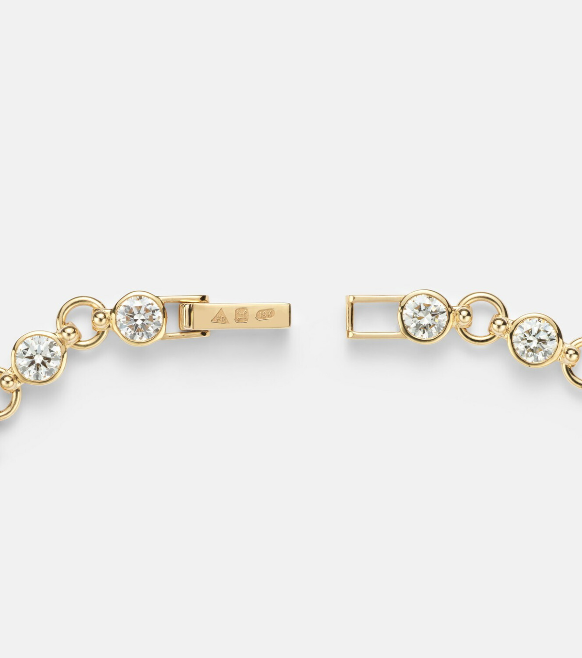 FoundRae Rivière 18kt gold chain bracelet with diamonds