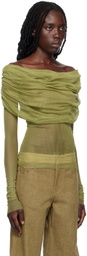 Christopher Esber Green Veiled Blouse