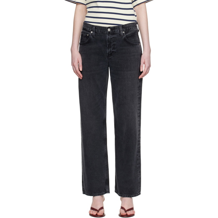 Photo: Citizens of Humanity Black Lindz Easy Straight Jeans