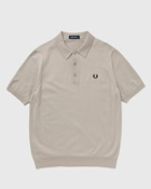 Fred Perry Classic Knitted Shirt White - Mens - Polos