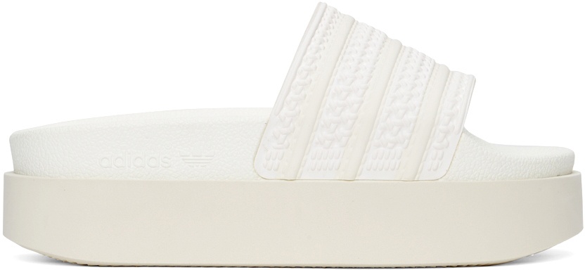 Photo: adidas Originals White Adilette Bonega Slides