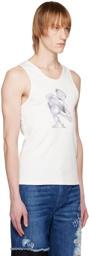 JW Anderson White Printed Tank Top