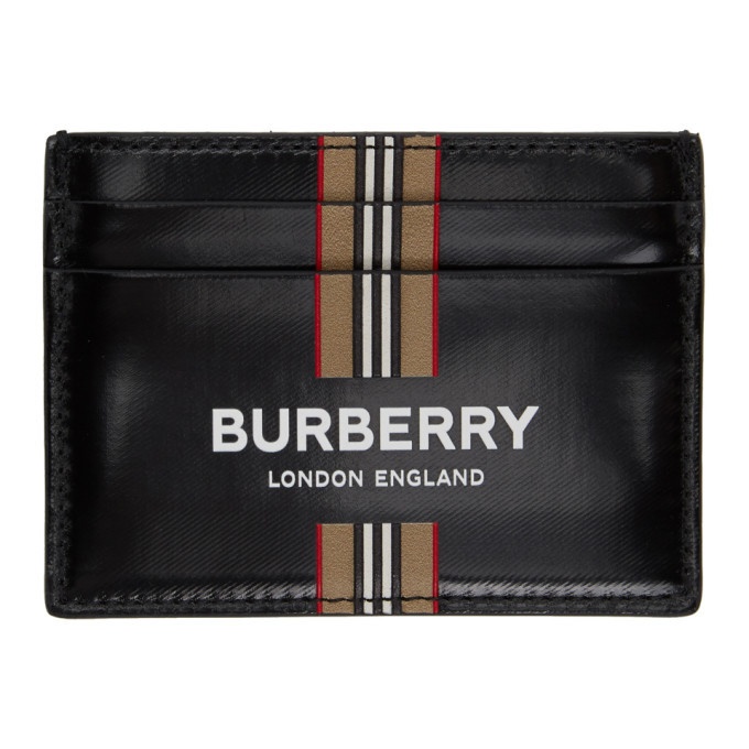 Photo: Burberry Black Icon Stripe Card Holder