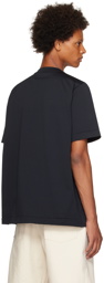 Jil Sander Black Jacquard T-Shirt