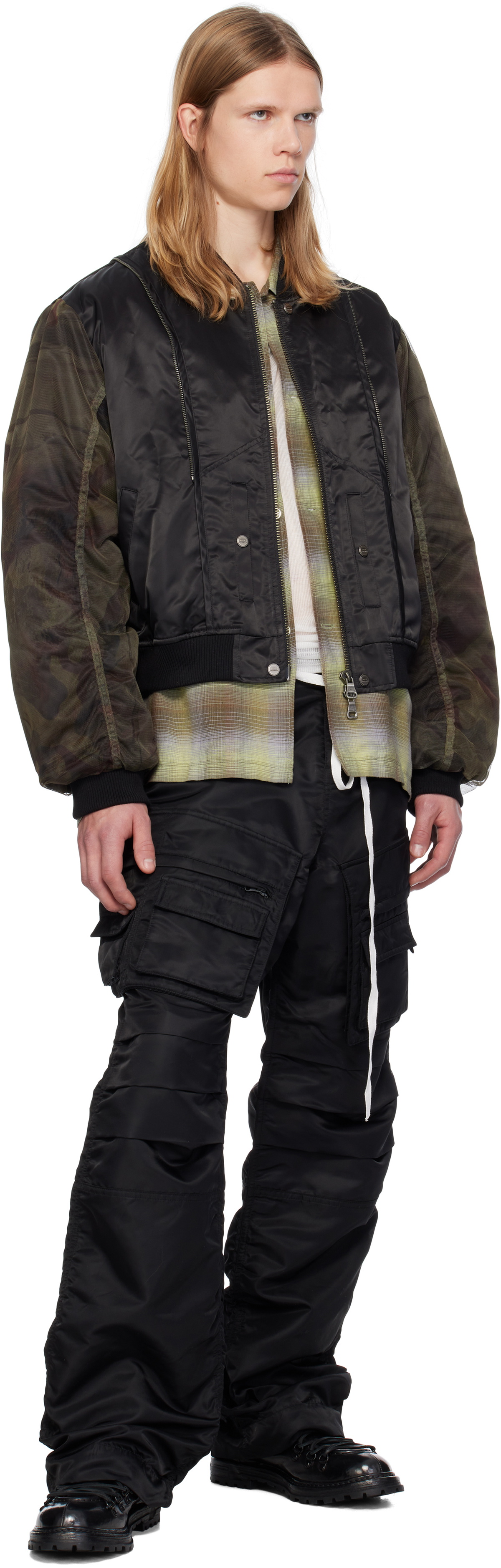 ジャケット・アウター ANDERSSON BELL BOMBER JACKET Andersson Bell メッシュスリーブ ボンバージャケット