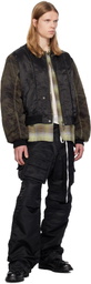 Andersson Bell Black Mesh Sleeve Bomber Jacket