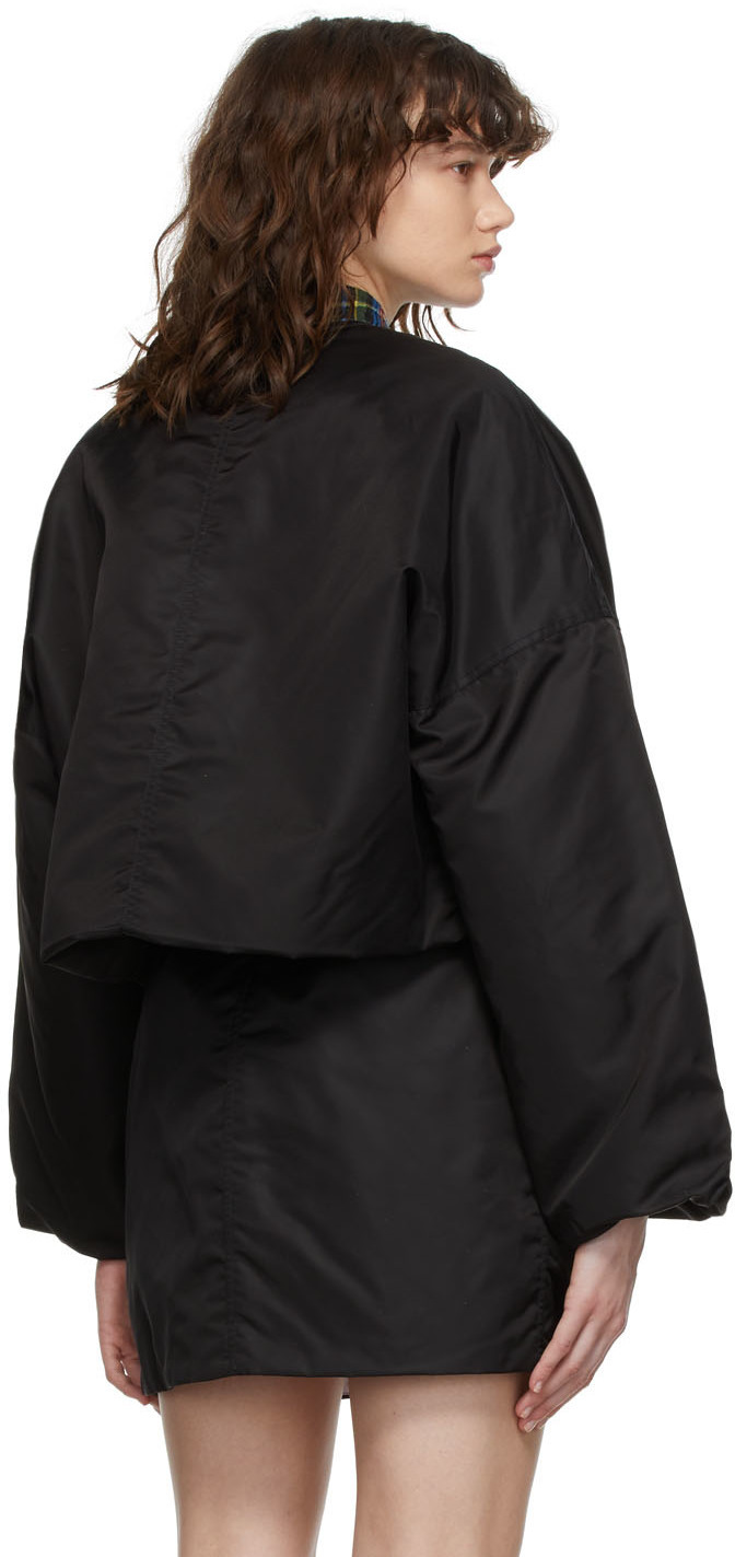 GANNI Black Recycled Nylon Jacket GANNI