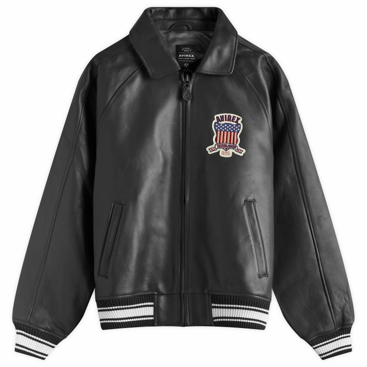 Photo: Avirex Men's Icon Leather Jacket in Black