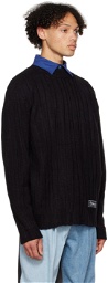 ADER error Black Fluic Sweater