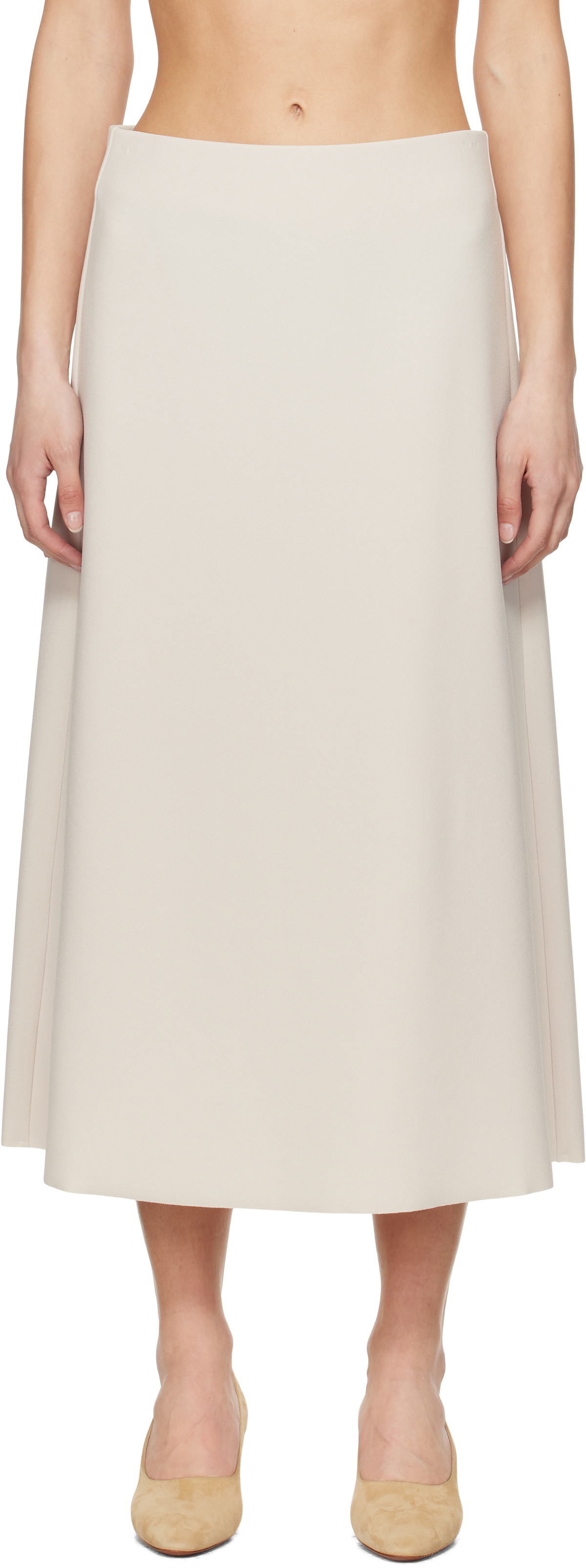 Birrot Beige Lay2 A Midi Skirt