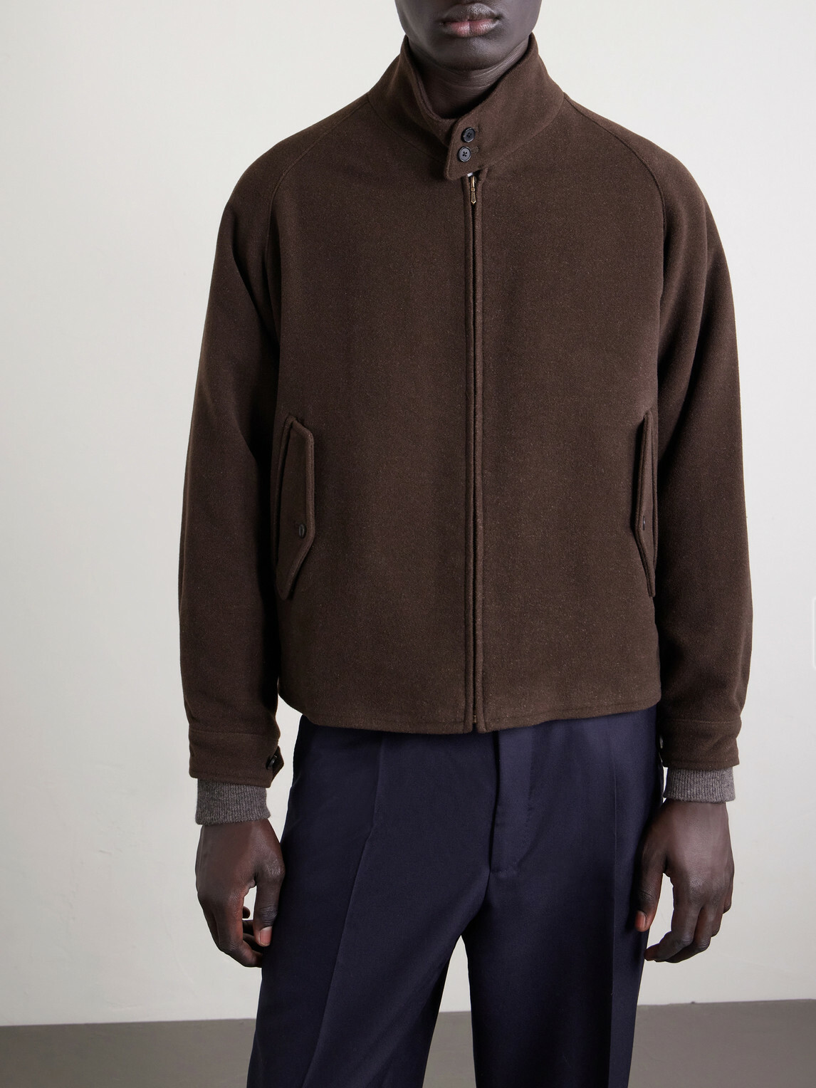 A.PRESSE - Wool, Silk and Cashmere-Blend Jacket - Brown