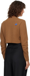 ADER error Brown Cropped Cardigan