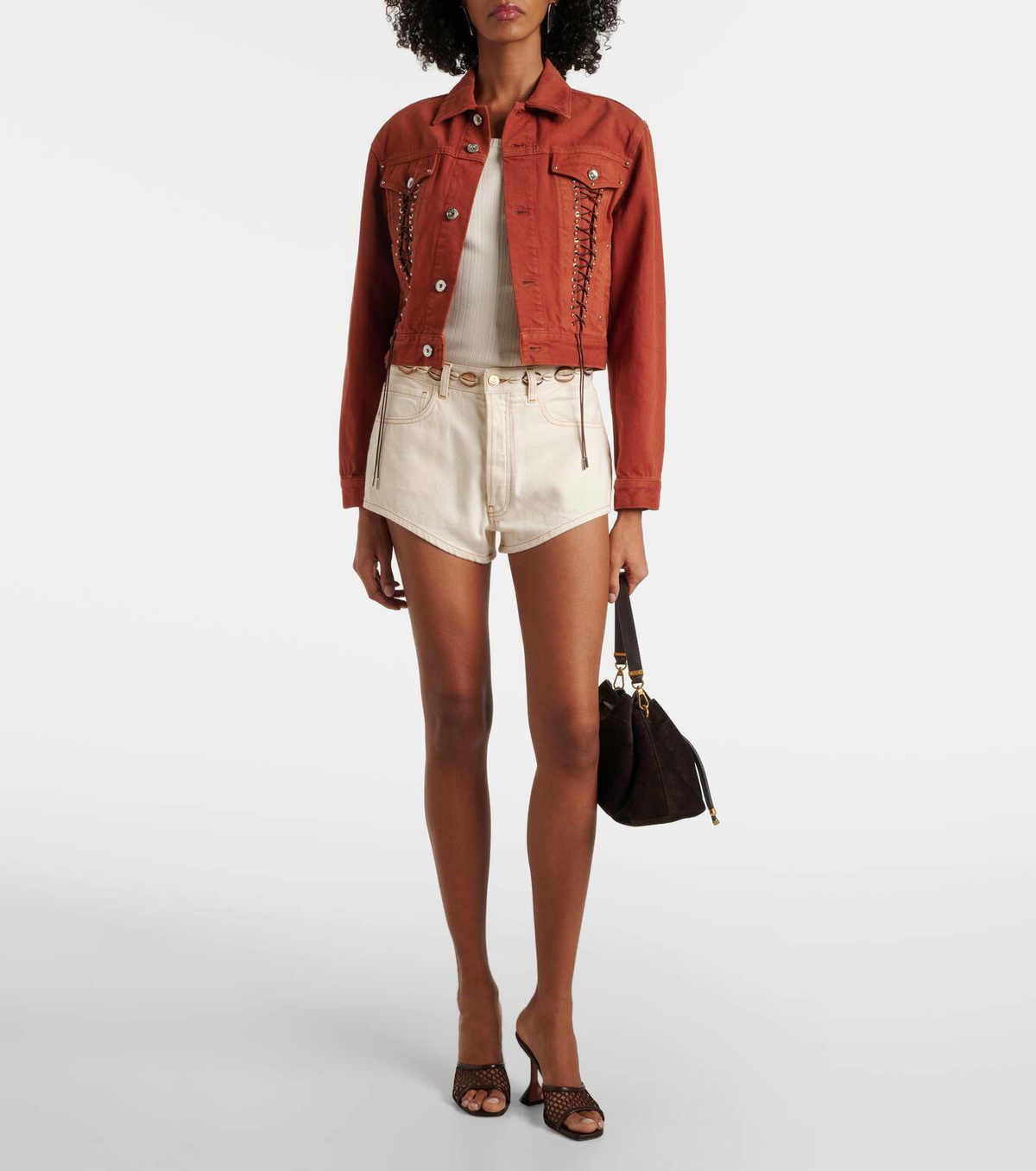 Alanui Ocean Dream denim shorts