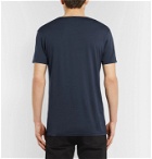 SALLE PRIVÉE - Lothar Slim-Fit Silk and Cotton-Blend Jersey T-Shirt - Blue