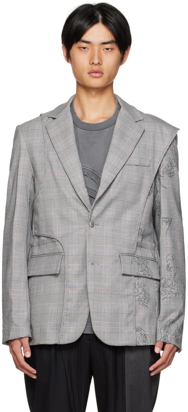 Photo: Feng Chen Wang Gray Check Blazer