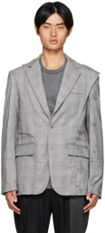 Feng Chen Wang Gray Check Blazer