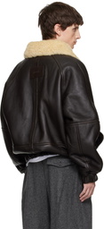 JACQUEMUS Brown 'The Bombardier' Shearling Jacket