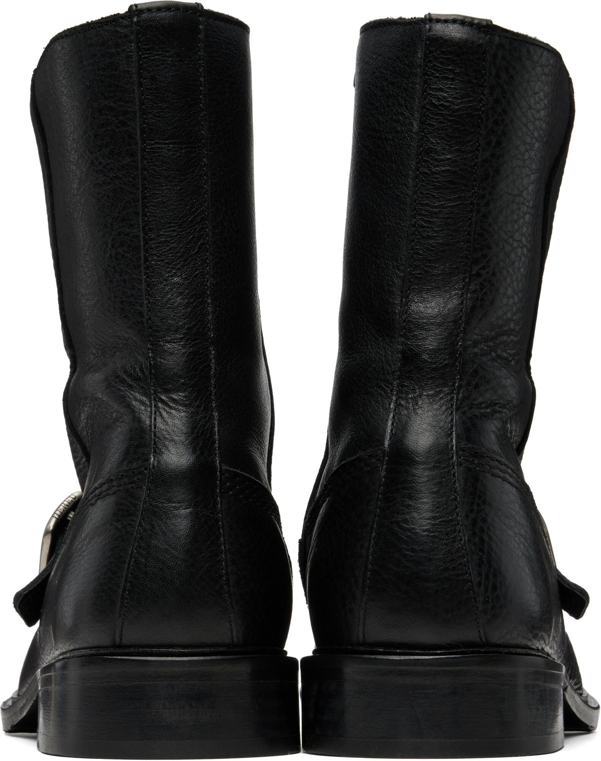 HEREU Black Bernat Buckle Boots