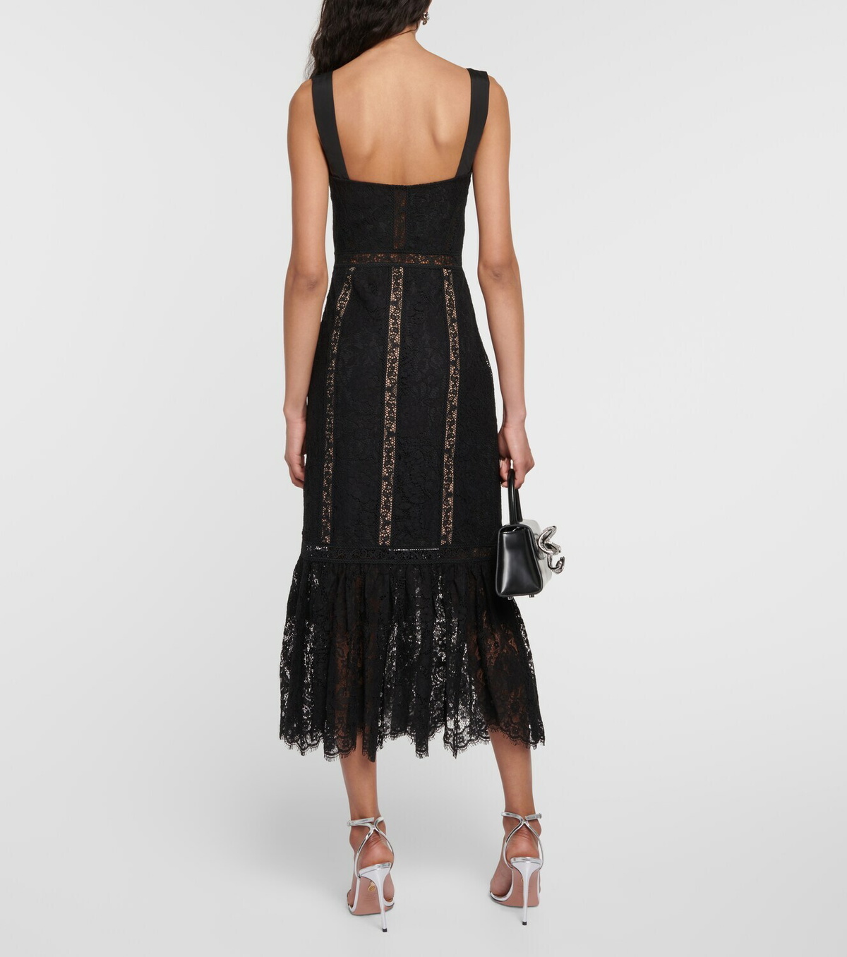 Self-Portrait Lace cotton-blend midi dress Self-Portrait
