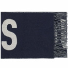 Jacquemus Men's Jacquard Logo Scarf in Navy
