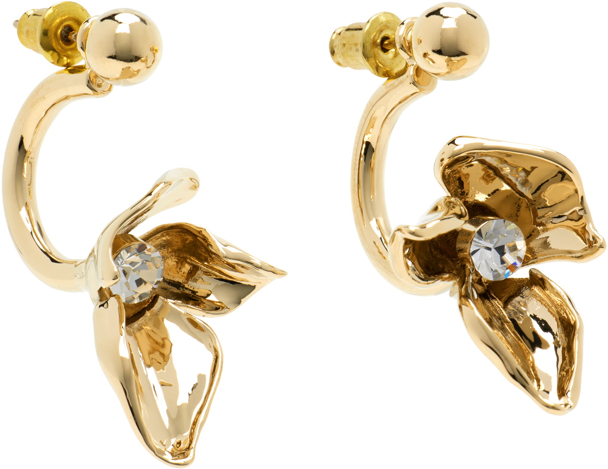 Erdem Small Flower Half Ring Earrings