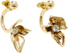 Erdem Small Flower Half Ring Earrings